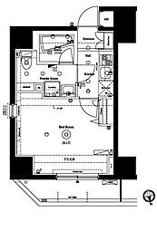 アクサス神楽坂Sta. 1Kの間取図画像