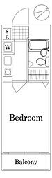 蒲田ダイカンプラザシティー 1Kの間取図画像
