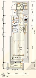MAKESDESIGN蒲田WEST 1Kの間取図画像