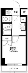 エクセリア荻窪 1Kの間取図画像