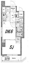 エクシム高円寺 1DKの間取図画像