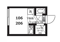 SPILYTUS目黒 ワンルームの間取図画像