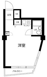 ジュエリー世田谷 ワンルームの間取図画像