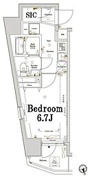 AXAS池袋本町 1Kの間取図画像
