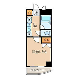 シンフォニー森ヶ崎 1Kの間取図画像