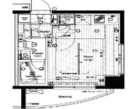 PREMIUMCUBE大森 ワンルームの間取図画像