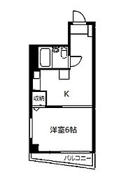 プレスティージ 1DKの間取図画像