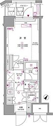 セジョリ大崎 1Kの間取図画像