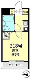 グローリア初穂高田馬場 1Kの間取図画像