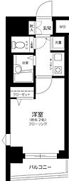 プレール武蔵小山弐番館 1Kの間取図画像