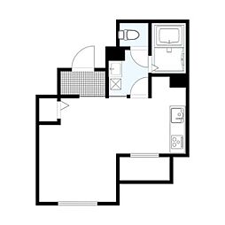 ペッシェ中延 ワンルームの間取図画像