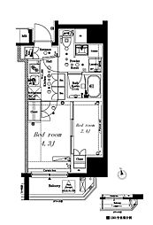 ARKMARK国分寺 2Kの間取図画像