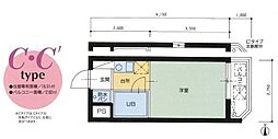 メインステージ新中野 ワンルームの間取図画像