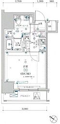 MAXIVCROS竹ノ塚 1Kの間取図画像