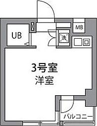 ワールドレジデンス大森 ワンルームの間取図画像