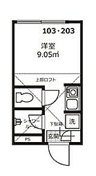SunnySky赤塚 ワンルームの間取図画像
