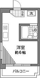 北大塚サンプラザ ワンルームの間取図画像