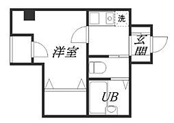 ホワイトヒルズ55 1Kの間取図画像