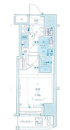 ジェノヴィア新宿御苑グリーンヴェール 1Kの間取図画像