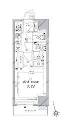 CRACIA三軒茶屋 1Kの間取図画像