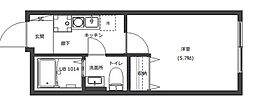 D-STYLE蓮根 1Kの間取図画像