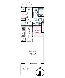 ルート四谷三丁目 ワンルームの間取図画像