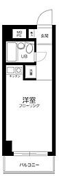 ライオンズマンション旗の台 ワンルームの間取図画像