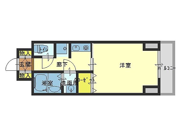 大阪府大阪市生野区中川１丁目(賃貸マンション1K・2階・23.53㎡)の写真 その2