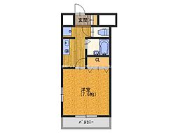 エスリード深江橋 1Kの間取図画像