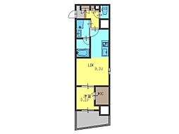アーバネックス真田山 1LDKの間取図画像