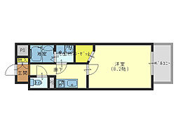 ドゥーエ森ノ宮 1Kの間取図画像