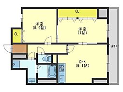 グランデュール林寺 9階