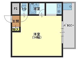 パディーブレイド2 1Kの間取図画像
