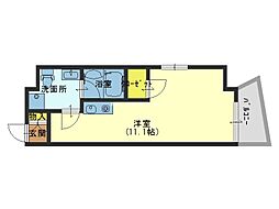 OM玉造3 ワンルームの間取図画像