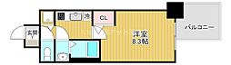 プレサンス谷町九丁目駅前 1Kの間取図画像