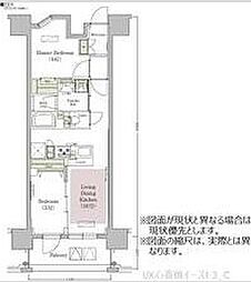 アーバネックス心斎橋EAST 2LDKの間取図画像
