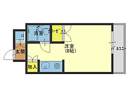 ライオンズマンション今里第3壱番館 ワンルームの間取図画像