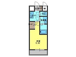 エスリード大阪上本町ブランシュ 1Kの間取図画像