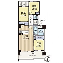 ジェイシティ中央林間 3LDKの間取図画像