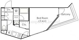 ZOOM碑文谷 3階1Kの間取り