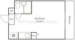 マージュ高円寺 3階ワンルームの間取り