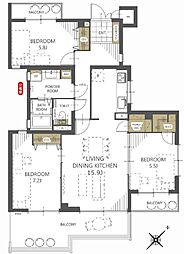物件画像 エクセルハイツ西の京A棟