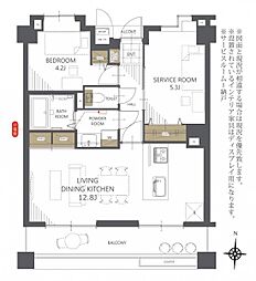 レクセル海老名 1SLDKの間取図画像