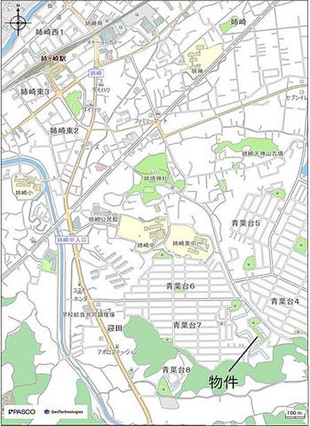 【現地案内図】◆「ダイアパレス」停まで徒歩2分、JR内房線「姉ヶ崎」駅までバス10分です。