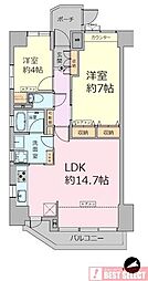 サンハイツ戸田公園 2LDKの間取図画像