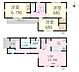 間取り：■建物面積：84．87平米の2階建て3ＬＤＫ新築戸建