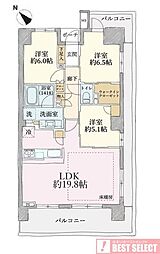 ブリリアときわ台ソライエレジデンス 3LDKの間取図画像