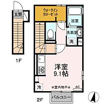 The海津 201 ｜ 長野県長野市松代町松代（賃貸アパート1R・2階・34.04㎡） その2