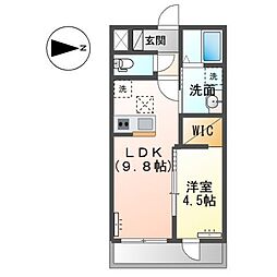 仮)長野市篠ノ井布施五明Kアパート 1LDKの間取図画像