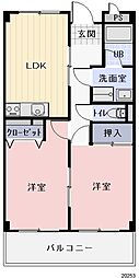 リンピア泉 2LDKの間取図画像